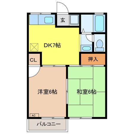 ロイヤル広瀬Ｃの物件間取画像